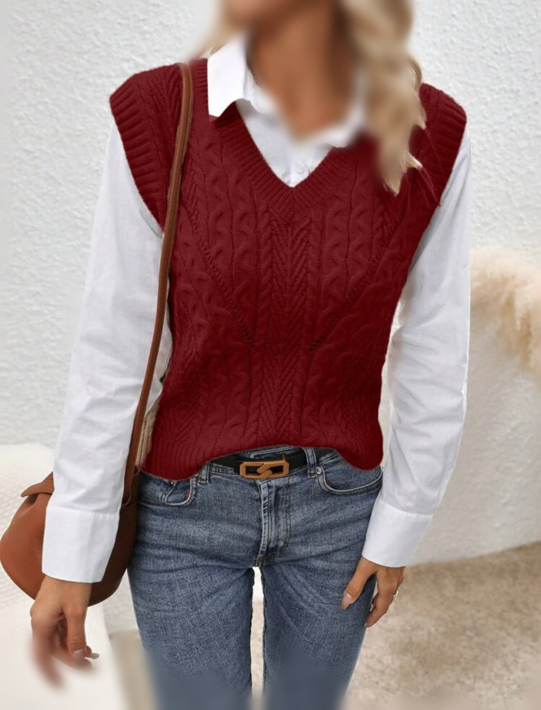 جلیقه بافت زنانه